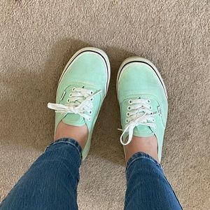 Vans (Authentic Style) women’s mint green shoes
